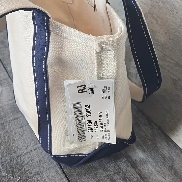NWT L.L. Bean Canvas Boat & Tote Bag Long Straps Perfect For Shoulder Bag - Picture 5 of 12